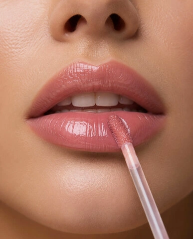 Soft lip shading tint being applied by Maral in Richmond Hill